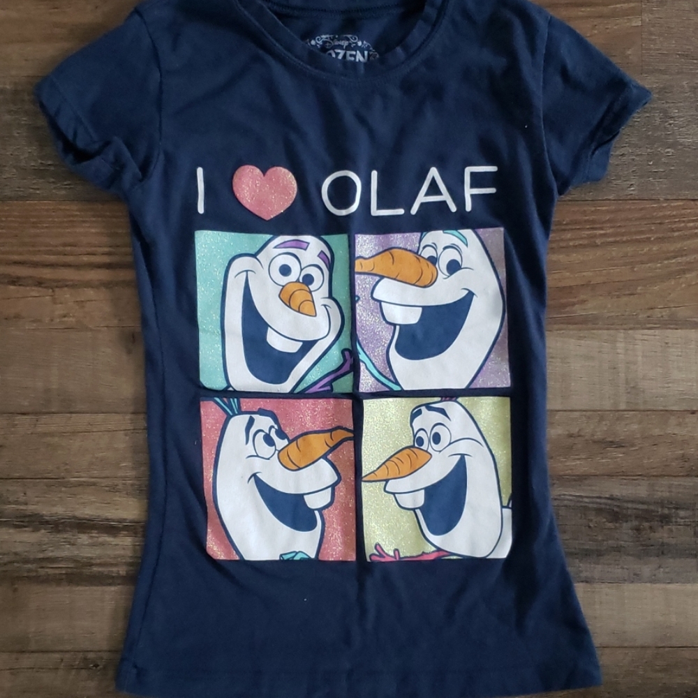 Girls Disney Frozen OLAF  t-shirt size medium